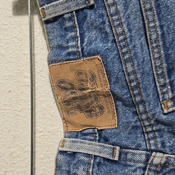 Vintage Made In USA “Too Cute” Mickey Mouse & Minnie Mouse Denim Jeans Size Medn - Picture 3 of 5